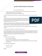 Class 12 Chemistry Important 5 Marks Questions With Answers PDF