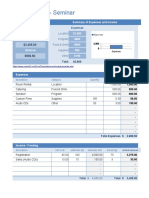 Event Budget - Seminar