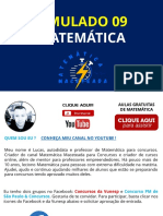 Simulado 9. Matemática 1 1