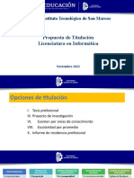 Propuesta para Egresados LIC INFORMÁTICA