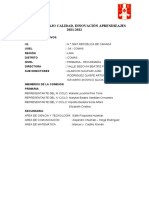 Plan de Trabajo Calidad de Innovación y Aprendizaje 2021.2022.