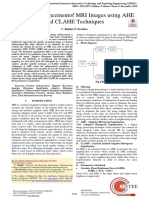 Contrast Enhancementof MRI Images Using AHE and CLAHE Techniques