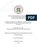 Determinación de Balance Hídrico en La Microcuenca, Tesis ESPOCH