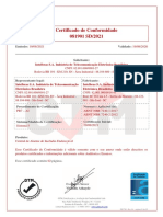 Intelbras - Certificado 081901 SD2021 Sistemas de Deteccao - Central (3) - 2