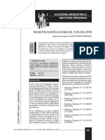 Recientes Modificaciones Del Tupa Del Mtpe