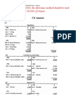 Bad Debts - CE and DSE - Answer