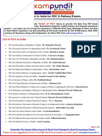 First in India GK PDF For SSC and Railway Exams