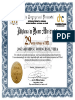 Certificado Tempo Pastorado