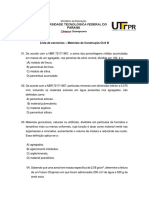 Lista de Exercícios MCB