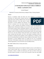 Effectiveness of Nursing Intervention in Prevention of Childhood Obesity: A Systematic Review