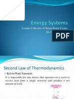 #Lecture 2 - Review of Steam Power Cycles