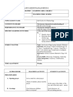 5 E's Lesson Plan in Science