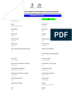 Self Declaration Form Details For International Arriving Passengers