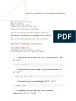 Ejercicios de Operaciones Combinadas Con Números Naturales