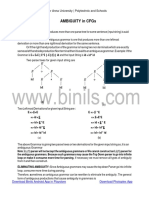 Cs8602 Unit 2 Ambiguity in CFG