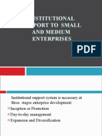 Institutional Support To SMEs