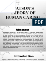 Watson's Theory of Human Caring