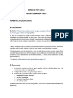 Apuntes Examen Fnal-Derecho Notarial I