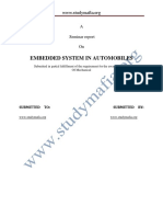 Mech EMBEDDED SYSTEM in Automobiles Report