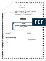 EXPOSÉ Exploitation, Préservation Et Conservation Des Ressources Forestières - Version Complète - Exposé