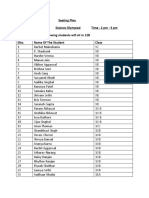 Seating Plan Sheet 2