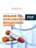 Résumé de Exploration Biologique