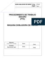 PROCEDIMIENTO PTS Maquina Dobladora de Fierros