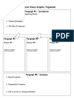 Persuasive Essay Graphic Organizer: Paragraph #1 - Introduction