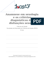 Docsity Anamnese em Sexologia e Os Criterios Diagnosticos Das Disfuncoes Sexuais