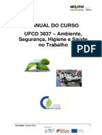 Manual Da Ação UFCD 3837 - Ambiente, Segurança, Higiene e Saúde No Trabalho