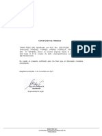 Certificado de Trabajo