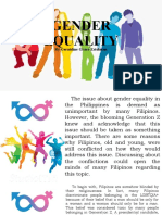 Gender Equality (Expository Essay)