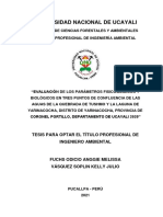 "Evaluación de Los Parámetros Fisicoquímicos y