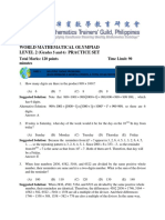 WMO Practice Set For Level 2 Answer Key