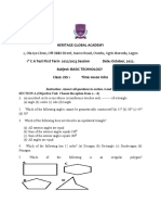 Basic Tech Jss 2 1st CA Test First Term 2022