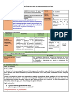 Planificacion de La Sesion de Aprendizaje Exp 8 MATEMÁTICA PRIMERO 23 Noviembre