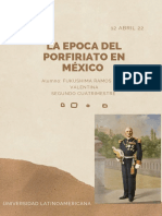 La Epoca Del Porfiriato en México