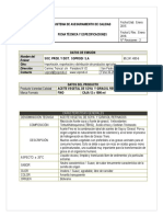 Sistema de Aseguramiento de Calidad Ficha Técnica Y Especificaciones