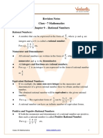 Class 7 Maths Chapter 9 Revision Notes