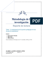 Reporte de Lectura Investigacion