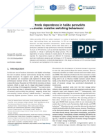 Electrode Dependence in Halide Perovskite Memories: Resistive Switching Behaviours