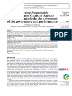 Achieving Sustainable Development Goals of Agenda 2030 in Bangladesh: The Crossroad of The Governance and Performance