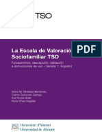 LIBRO Escala de Valoracion Sociofamiliar TSO Fundamentos Descripcion e Instrucciones de Uso E LIBRO