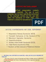 Acute Conditions of The Newborn