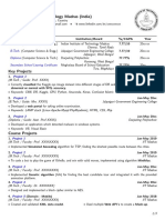 Iit Madras Resume Template 2 Page