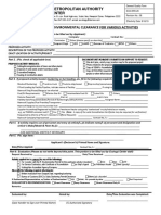 Application Form For Environmental Clearance For Various Activities