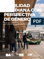 Movilidad Cotidiana Con Perspectiva de Género - Guía Metodológica