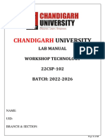 22CSP-102 - Workshop Technology Lab Manual