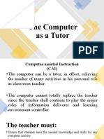 The Computer As A Tutor