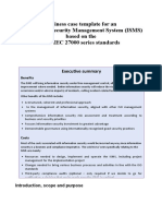 Business Case Template For ISO IEC 27001 ISMS